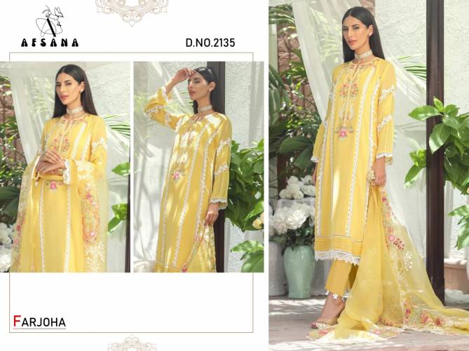 Farjoha 2078 By Afsana Organza Embroidery Pakistani Readymade Suits Suppliers In Mumbai
